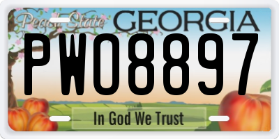 GA license plate PWO8897