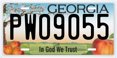 GA license plate PWO9055