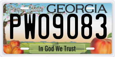 GA license plate PWO9083