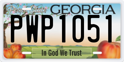 GA license plate PWP1051