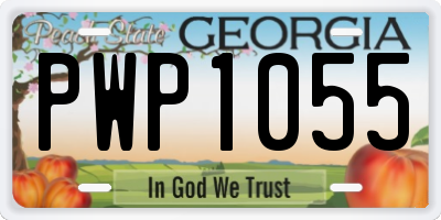 GA license plate PWP1055