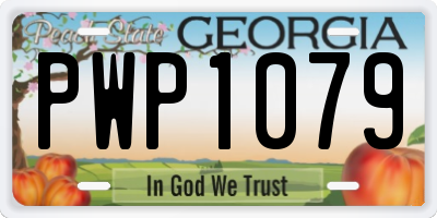 GA license plate PWP1079