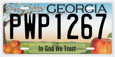 GA license plate PWP1267