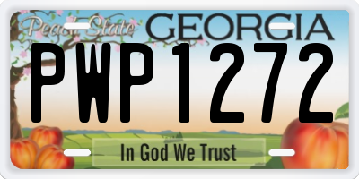 GA license plate PWP1272