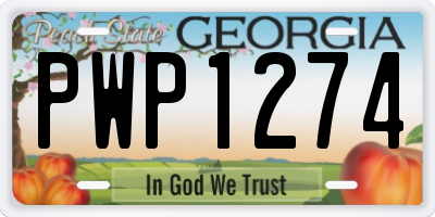 GA license plate PWP1274
