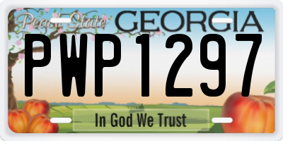 GA license plate PWP1297