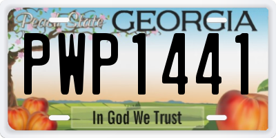 GA license plate PWP1441