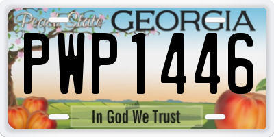 GA license plate PWP1446