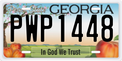 GA license plate PWP1448