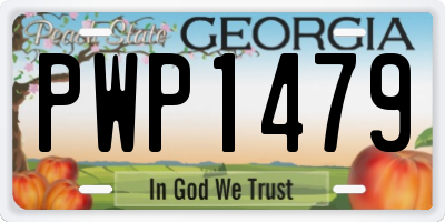 GA license plate PWP1479