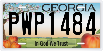GA license plate PWP1484