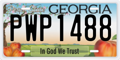 GA license plate PWP1488