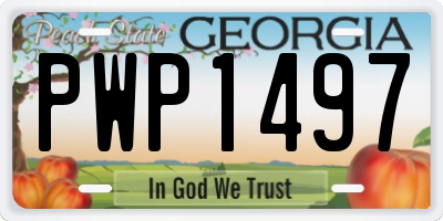 GA license plate PWP1497
