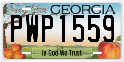 GA license plate PWP1559
