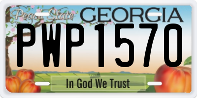 GA license plate PWP1570