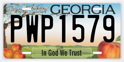 GA license plate PWP1579