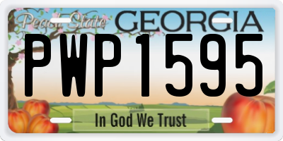 GA license plate PWP1595