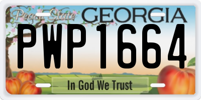 GA license plate PWP1664