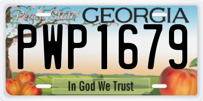 GA license plate PWP1679