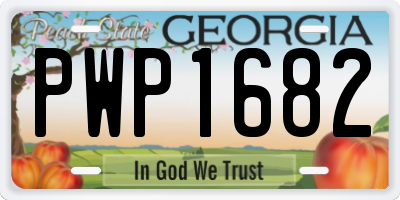 GA license plate PWP1682