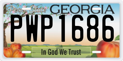 GA license plate PWP1686