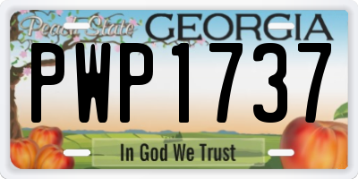 GA license plate PWP1737