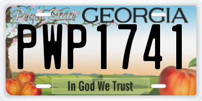 GA license plate PWP1741