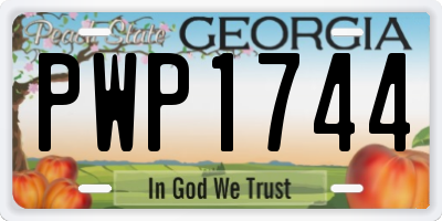 GA license plate PWP1744