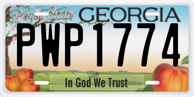 GA license plate PWP1774