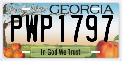 GA license plate PWP1797
