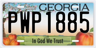 GA license plate PWP1885
