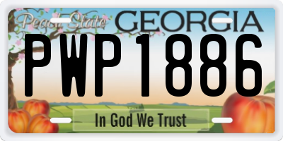 GA license plate PWP1886