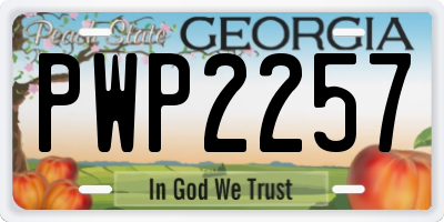 GA license plate PWP2257