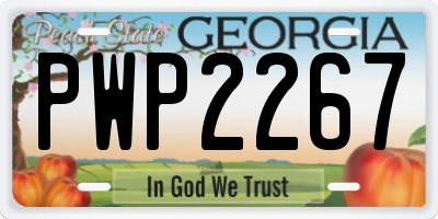 GA license plate PWP2267