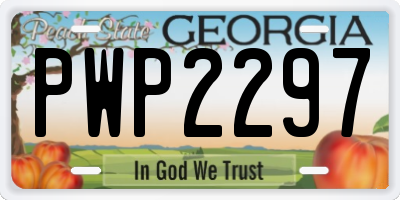 GA license plate PWP2297