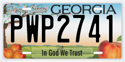 GA license plate PWP2741