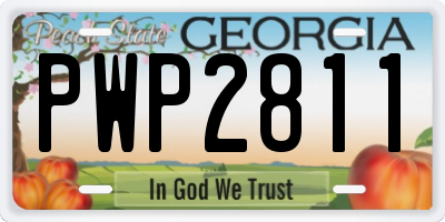 GA license plate PWP2811