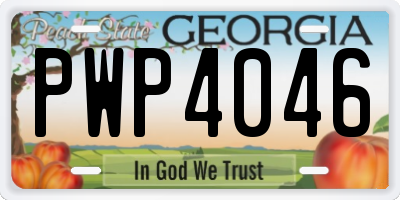 GA license plate PWP4046