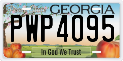 GA license plate PWP4095