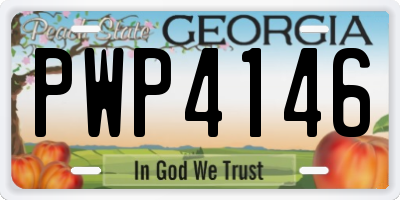 GA license plate PWP4146