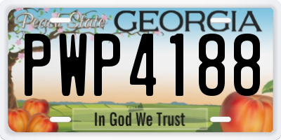 GA license plate PWP4188
