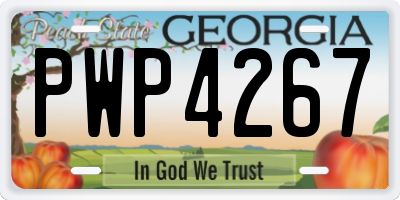 GA license plate PWP4267