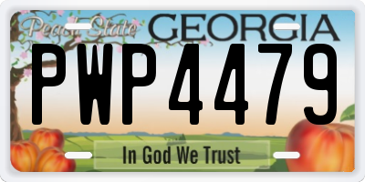 GA license plate PWP4479