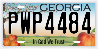 GA license plate PWP4484