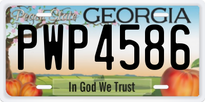 GA license plate PWP4586