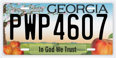 GA license plate PWP4607