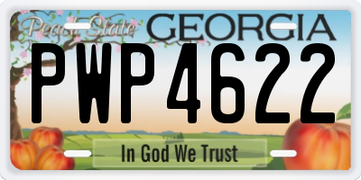 GA license plate PWP4622