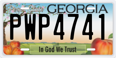 GA license plate PWP4741