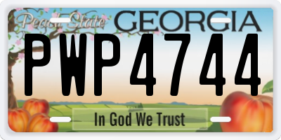 GA license plate PWP4744