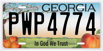 GA license plate PWP4774